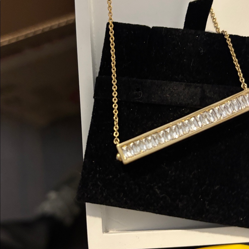 Alexis Bittar Crystal Bar Necklace